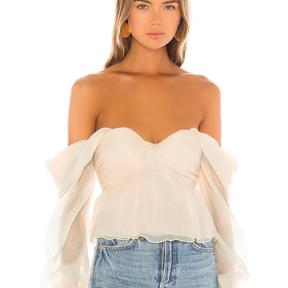 Revolve House Of Harlow 1960 Burna Blouse in Cream